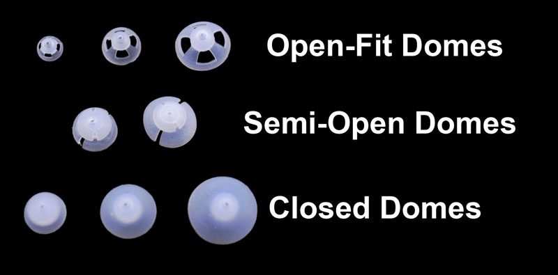 I am now using the semi-open dome or the closed dome, and my problem is solved. 